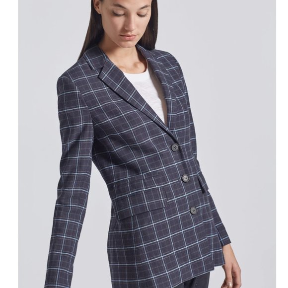 Current Elliott Beaufort Blazer in Mele Plaid - Picture 2 of 7